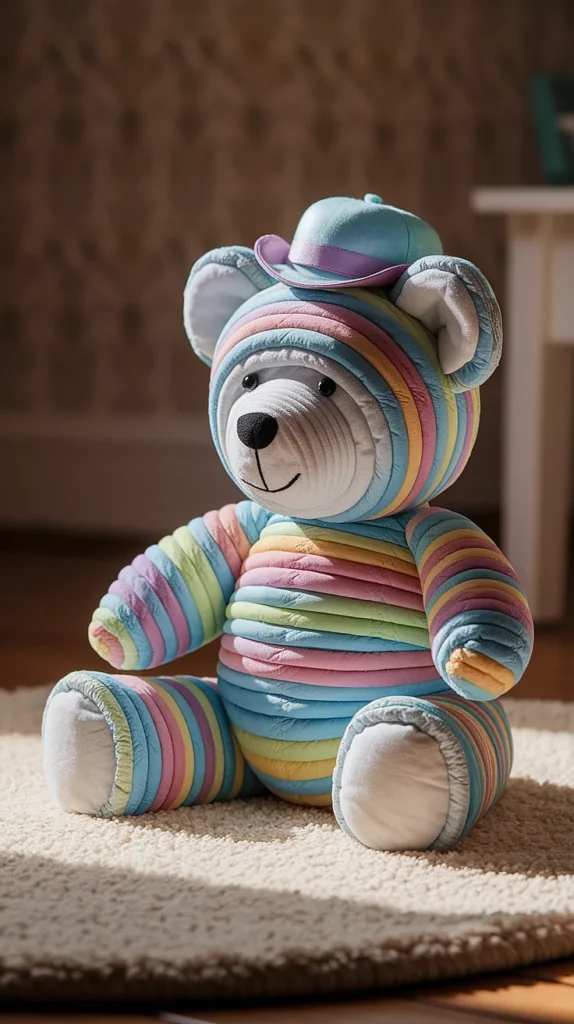 How to craft an unique diaper cake? Teddy Bear Diaper Cake