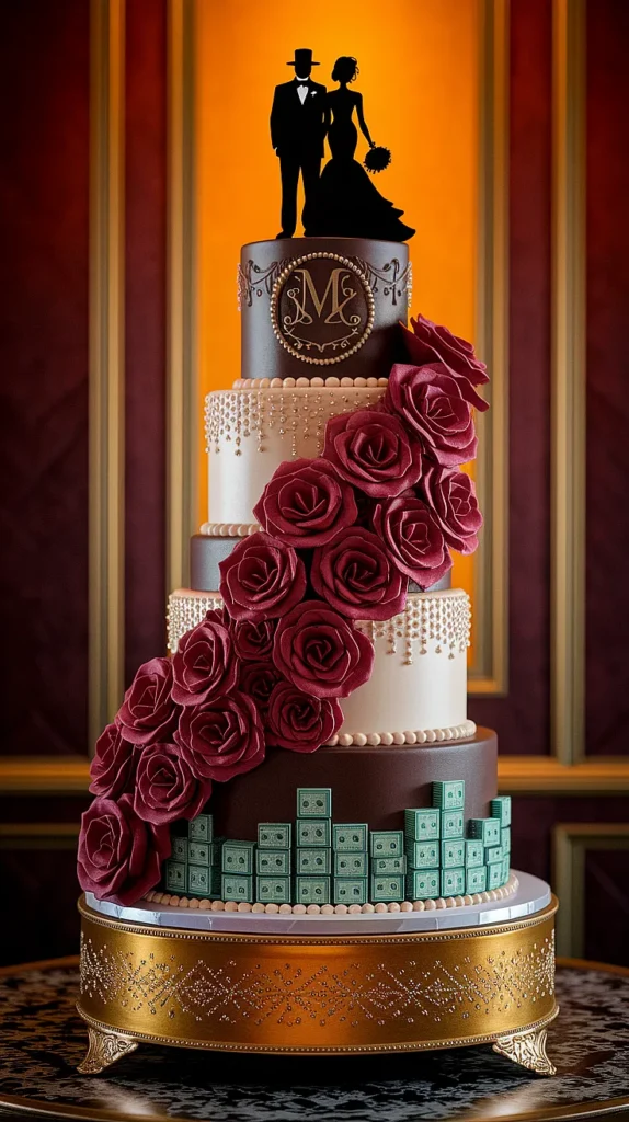 10 Mafia Wedding Themes That Will Make You Feel Like You're in a Movie! mafia wedding cake
