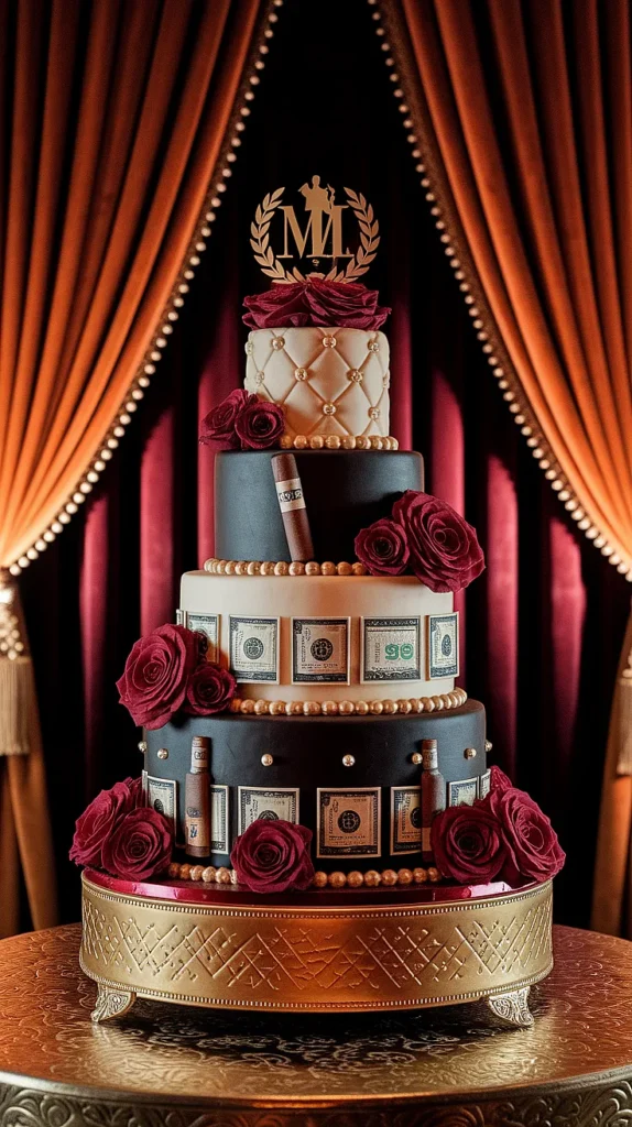 10 Mafia Wedding Themes That Will Make You Feel Like You're in a Movie! mafia wedding cake