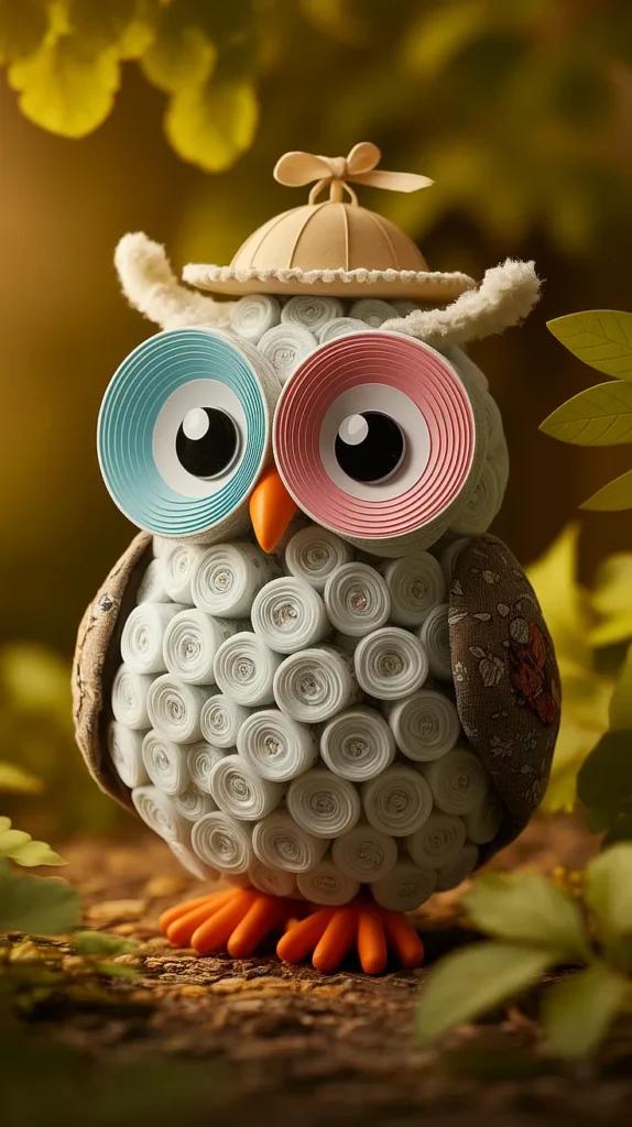 How to craft an unique diaper cake? Owl Diaper Cake