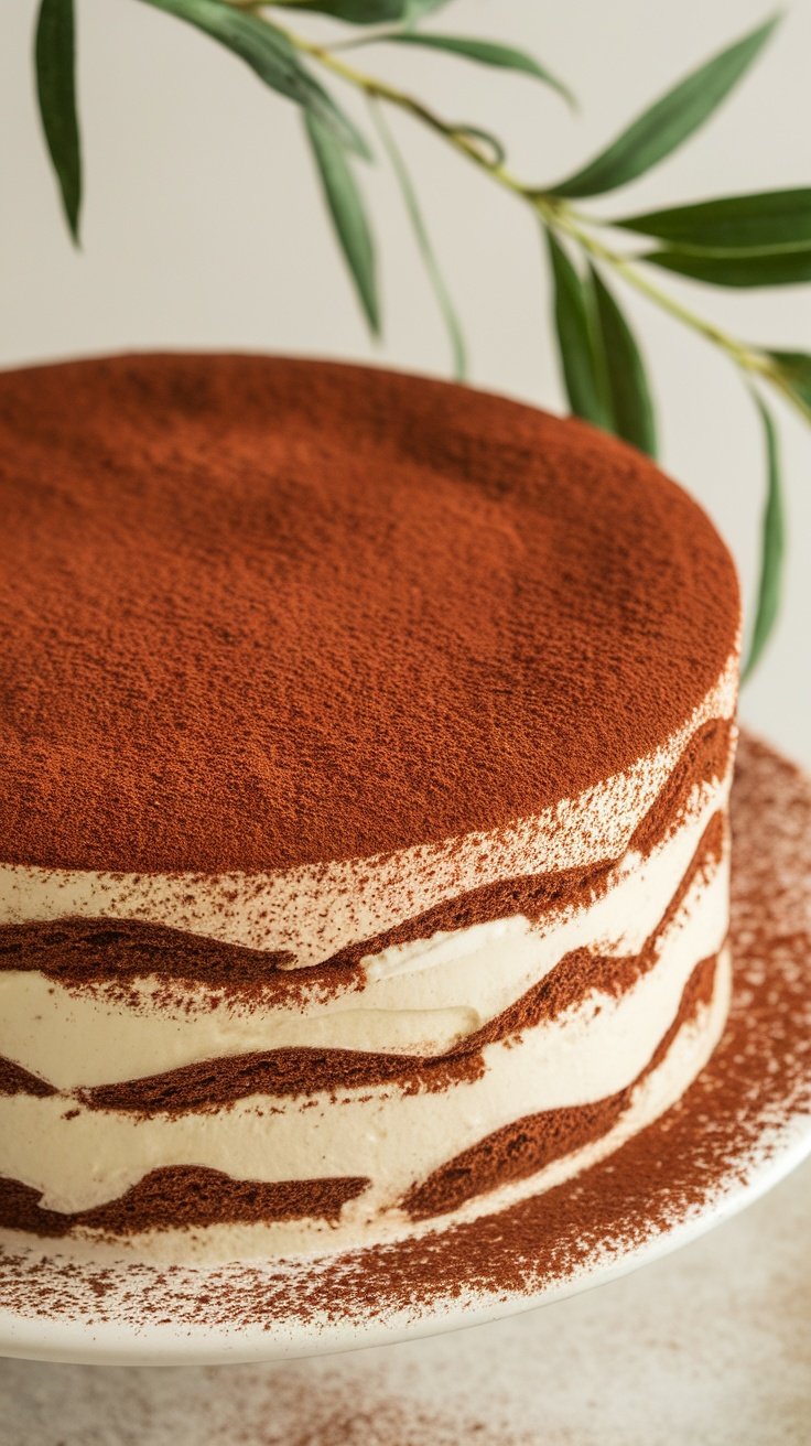15 Stunning Birthday Cakes for Women Rich Tiramisu Cake with layers of coffee-soaked sponge and creamy mascarpone.