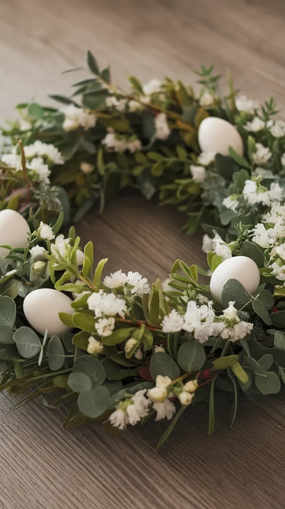 19 Colorful Easter Wreaths to Add Joy to Your Holiday Decor (Get Inspired by #7!) Scandinavian Minimalist Wreath