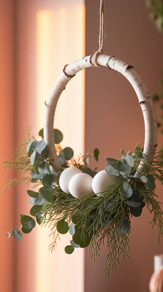 19 Colorful Easter Wreaths to Add Joy to Your Holiday Decor (Get Inspired by #7!) Scandinavian Minimalist Wreath