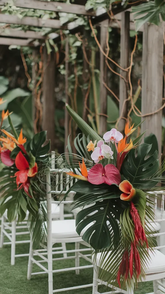 27 Tropical Wedding Ideas That'll Make You Feel Like You're in Paradise (Wait Until You See #8!) tropical wedding florals