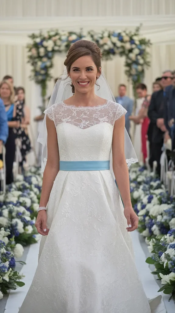 blue and white wedding flowers a dreamy palette of elegance Blue Delphinium and White Anemone Aisle Markers