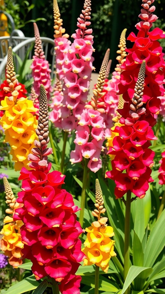 50 Stunning Flower Phone Wallpapers to Brighten Your Screen Colorful snapdragon flowers in red, pink, and yellow