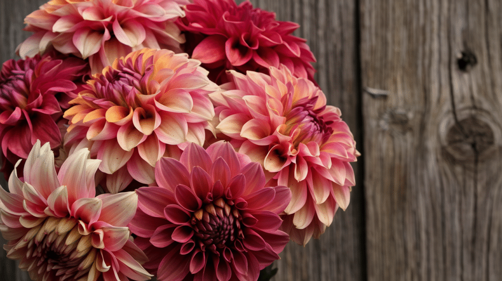October Wedding Flowers Dahlias