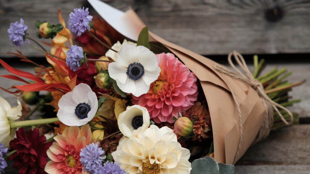 October Wedding Flowers Japanese Anemones