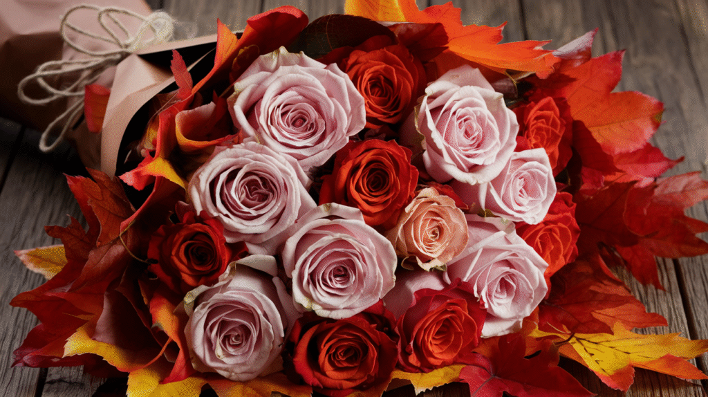 October Wedding Flowers Roses – Classic Romance in Autumn Tones