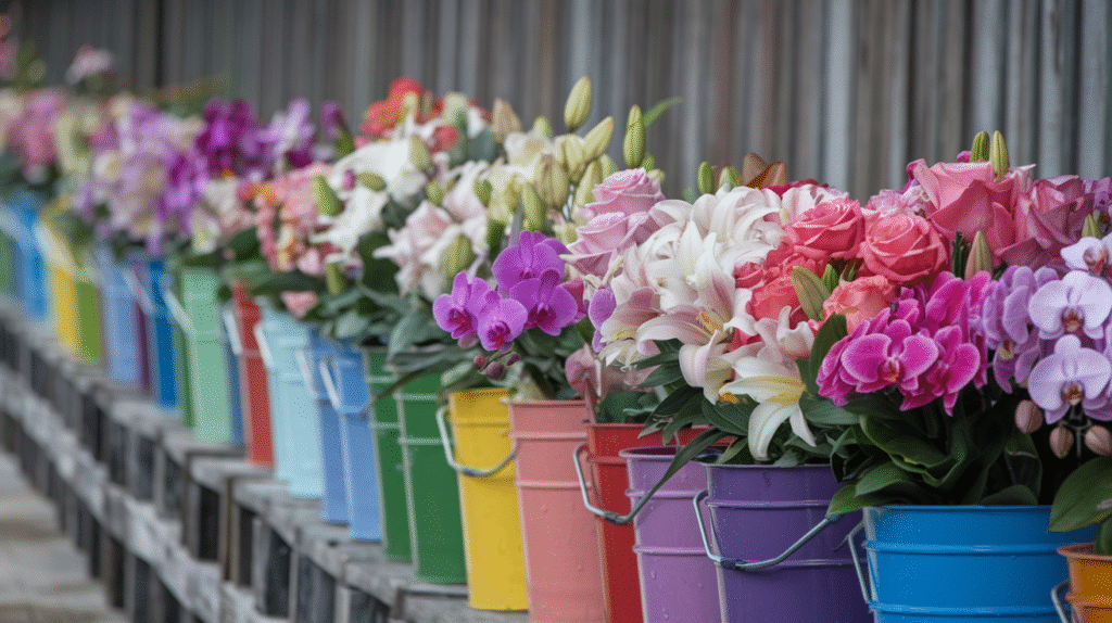 Wedding Bucket Flowers to bring Fresh Beautiful Blooms to Your wedding day Buckets for Easy Flower Storage