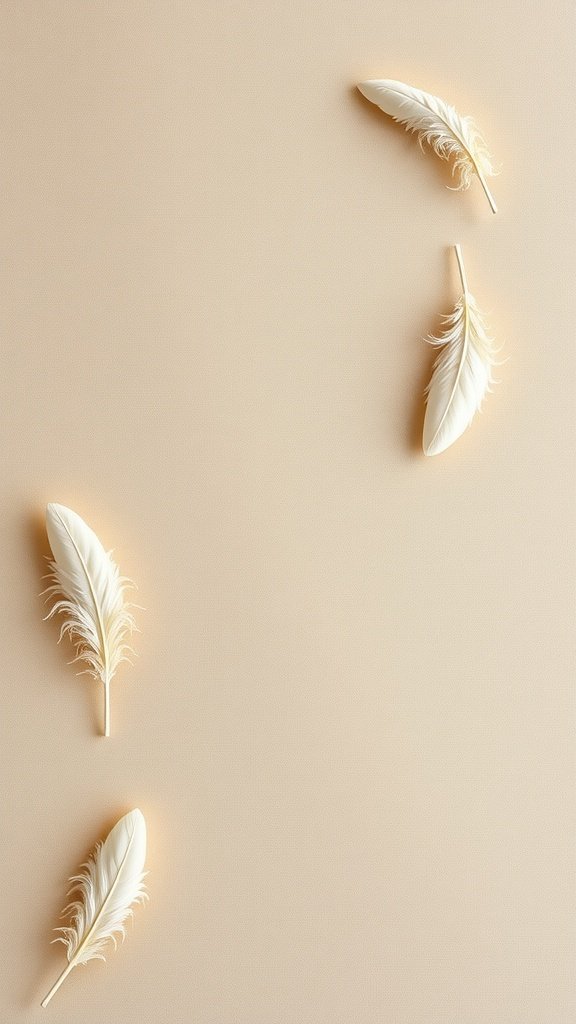 50 Stunning Coquette Wallpaper Designs to Transform Your Space Coquette wallpaper with delicate feather designs on a soft background