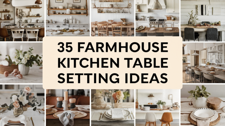 35 Beautiful Farmhouse Kitchen Table Setting Ideas Farmhouse Kitchen Table Setting Ideas