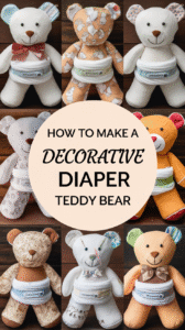 How to Make a Decorative Diaper Teddy Bear
