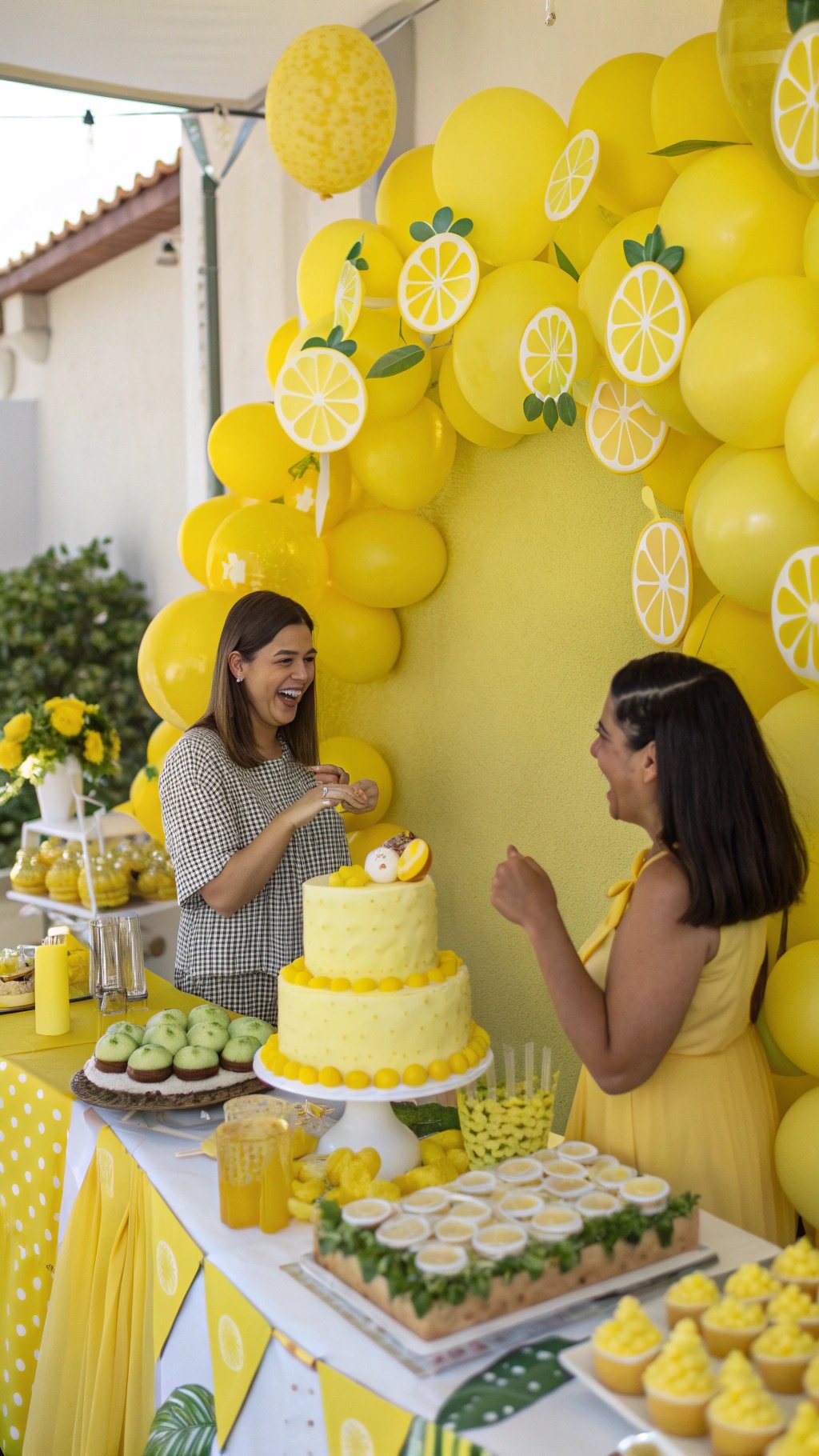 23 Exciting Birthday Party Themes to Celebrate in Style A vibrant lemon birthday party setup with a lemon cake, yellow balloons, and cheerful decorations.
