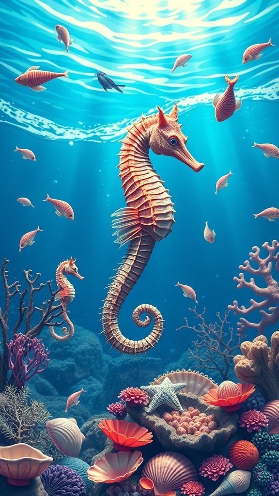 10 Unique Birthday Party Ideas to Celebrate in Style Underwater scene with seahorses and colorful marine life.