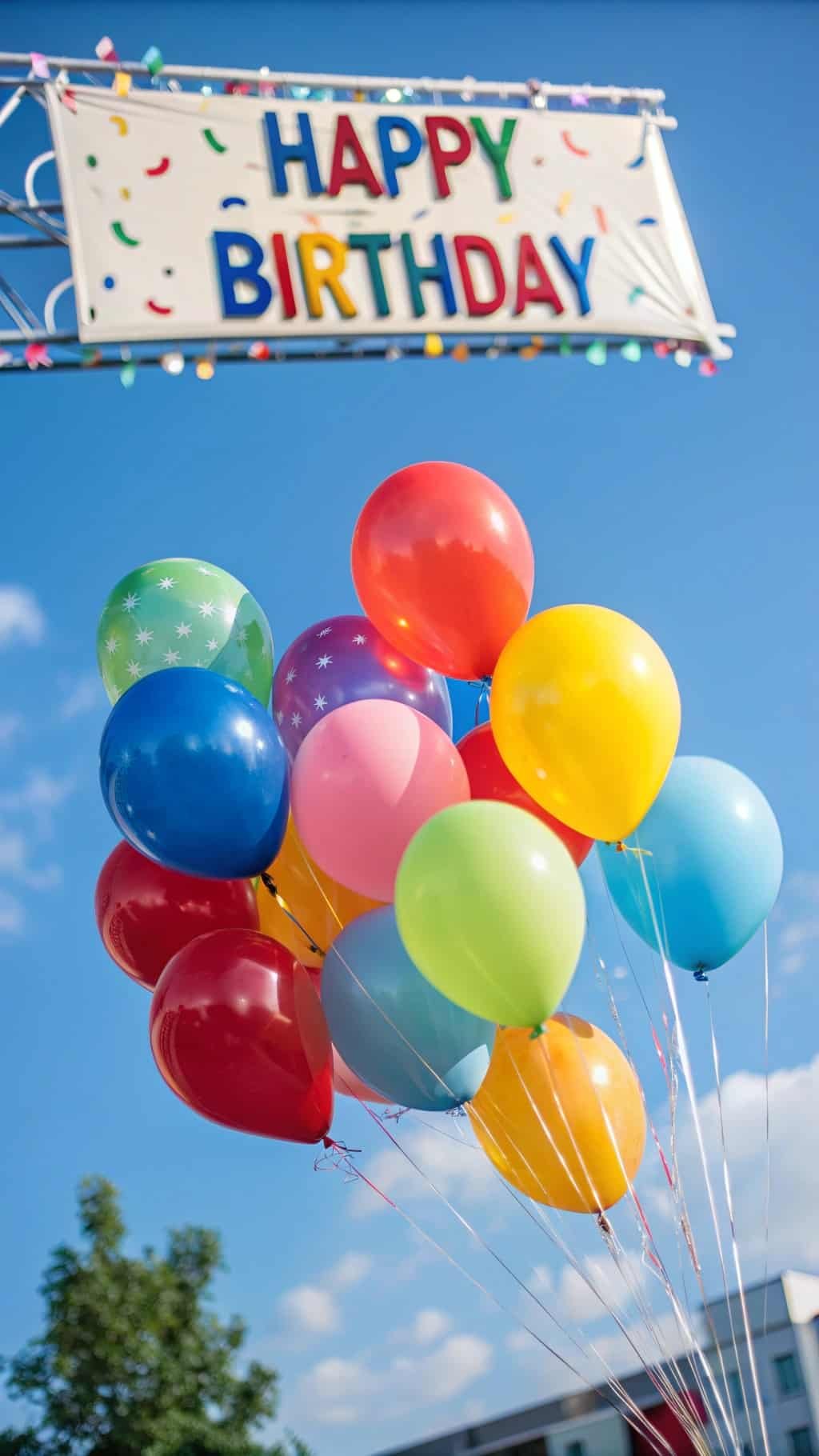 9 Creative Balloon Decoration Ideas for Any Celebration Colorful balloons with a 'Happy Birthday' sign in the background