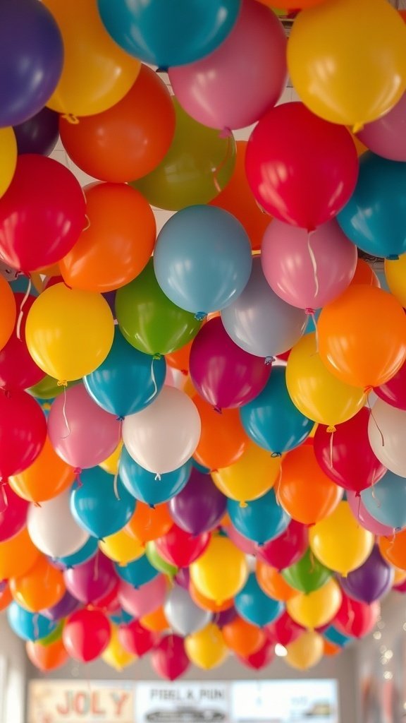 9 Creative Balloon Ideas for Your Next Celebration Colorful balloons hanging from the ceiling