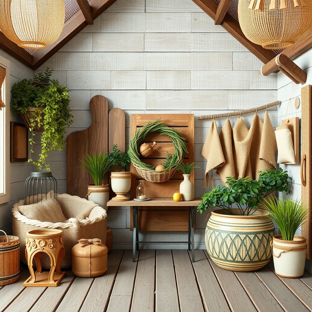 50 Stunning Wedding Night Room Decoration Ideas A rustic wedding night room with wooden accents, plants, and warm lighting.