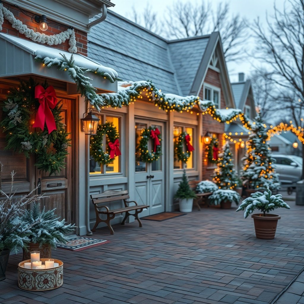 50 Inspiring Winter Decor Ideas to Transform Your Home After Christmas Charming outdoor winter decor with wreaths and snow-covered plants