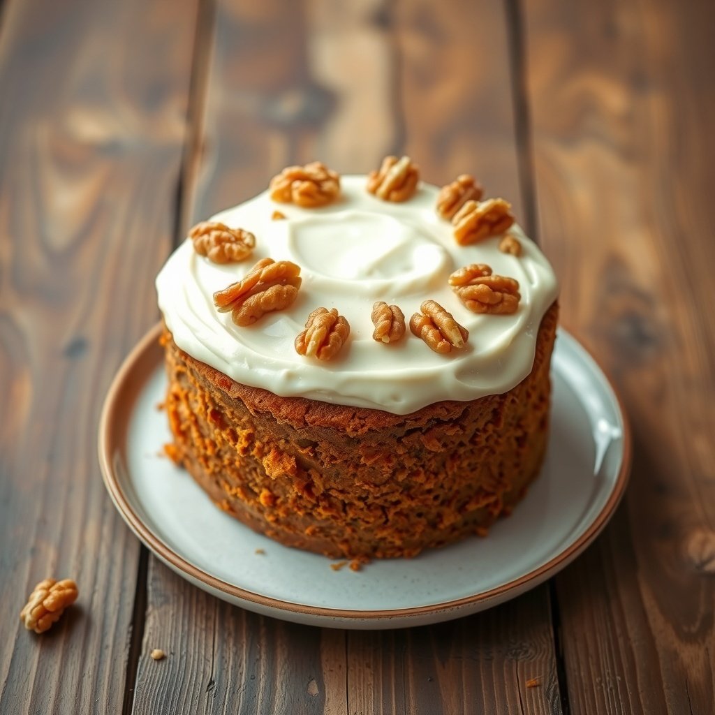 30 Delicious New Year Cake Recipes to Celebrate in Style A delicious carrot cake topped with cream cheese frosting and walnuts, perfect for celebrating the new year.