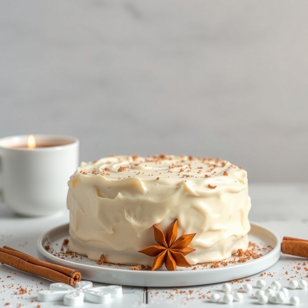 30 Delicious New Year Cake Recipes to Celebrate in Style A beautifully decorated Vanilla Chai Spice Cake with a cup of tea and cinnamon sticks