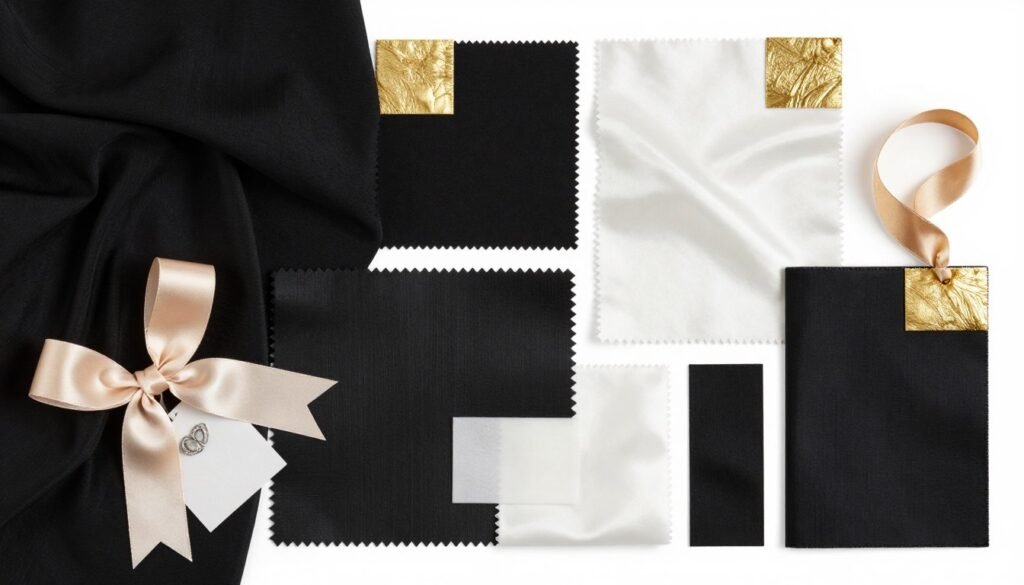 Black tie wedding color palette inspiration board Black tie wedding color palette inspiration board