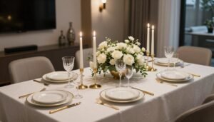 Luxury Birthday Dinner Party Ideas at Home (Elegant Celebration Inspiration) luxury birthday dinner party ideas at home with elegant table setting and candlelight