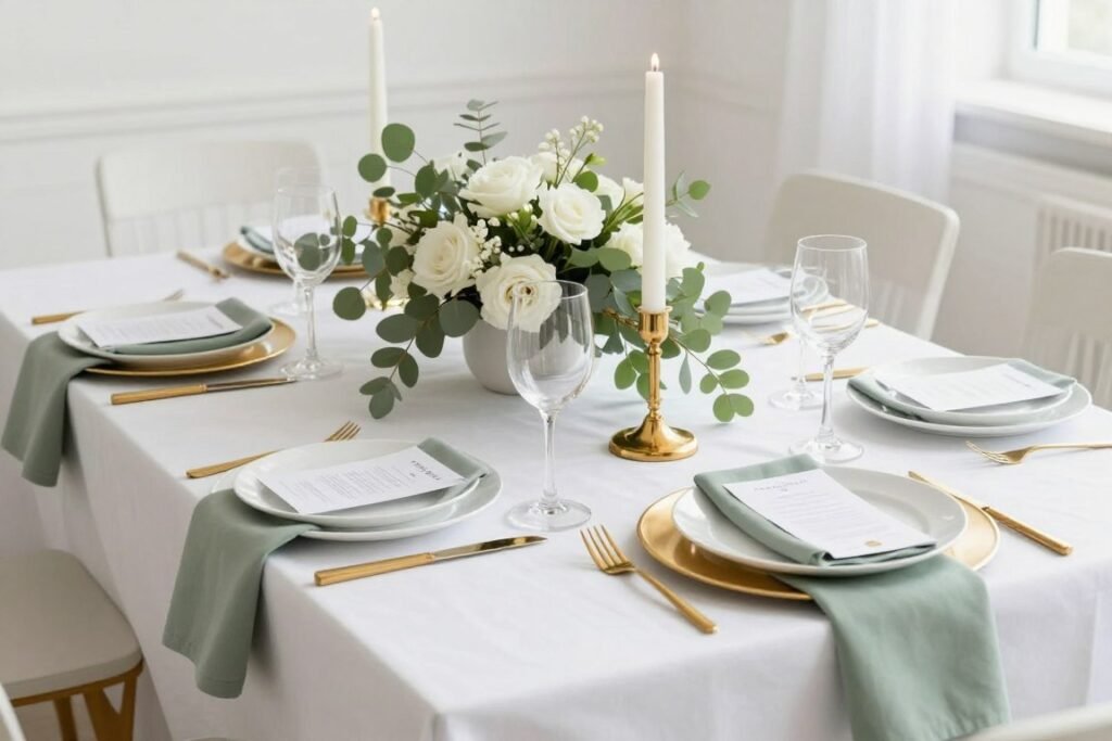 luxury birthday dinner table demonstrating limited color palette principle luxury birthday dinner table demonstrating limited color palette principle