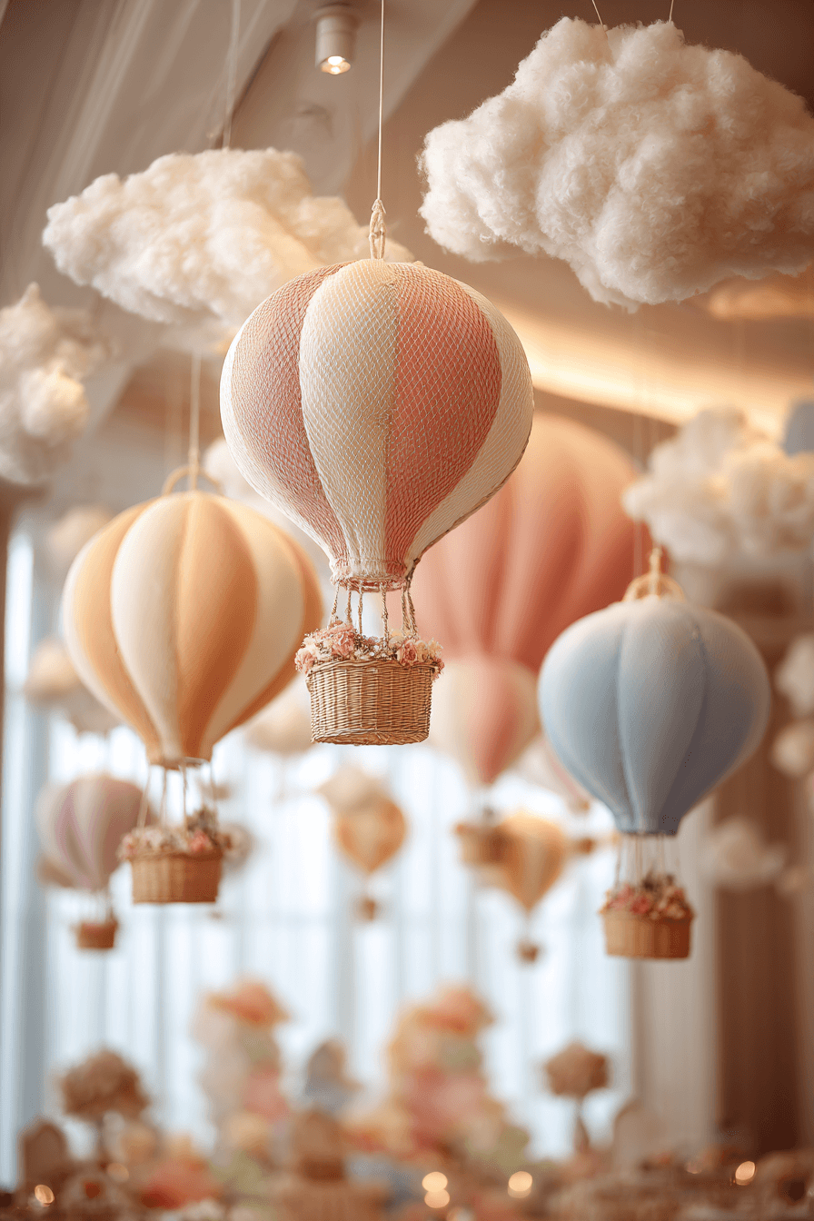 27 Simple Yet Stunning Hot Air Balloon Birthday Party Ideas