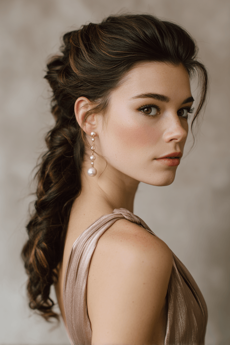 27 Bridal Half Up Half Down Hairstyles with Curls and Waves