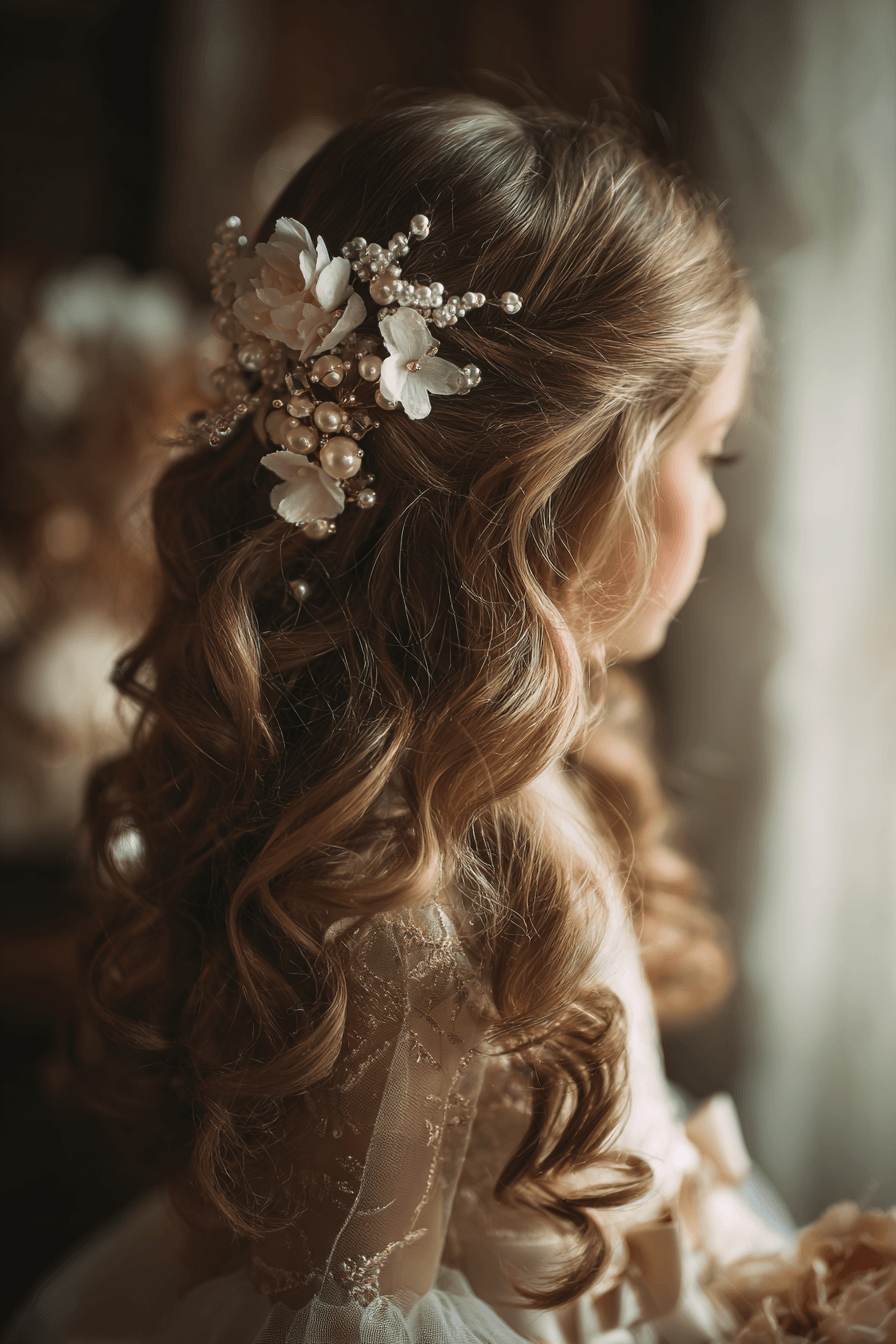 27 Sweet and Simple Flower Girl Hair Ideas That Stay All Day