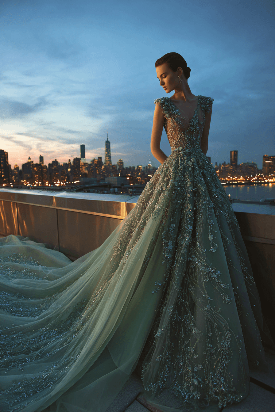 27 Luxe Green Wedding Dress Ideas for Fashion Forward Brides