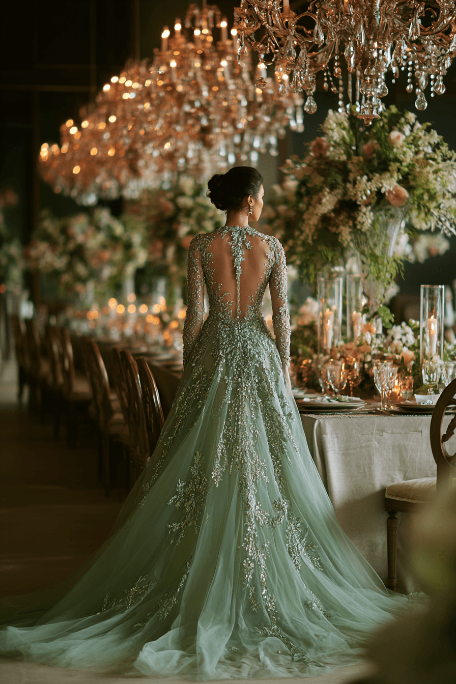 27 Luxe Green Wedding Dress Ideas for Fashion Forward Brides