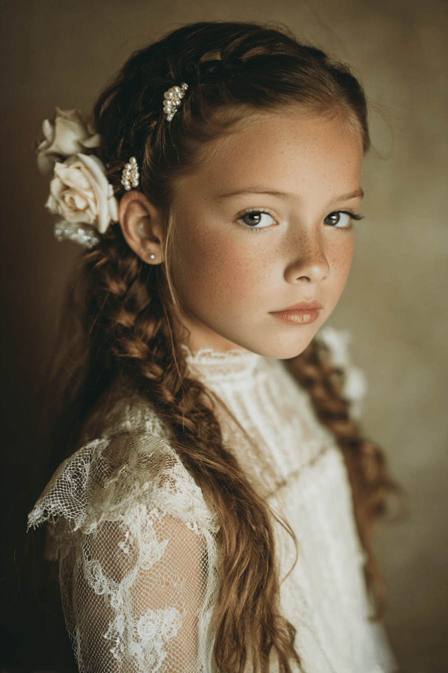 27 Sweet and Simple Flower Girl Hair Ideas That Stay All Day