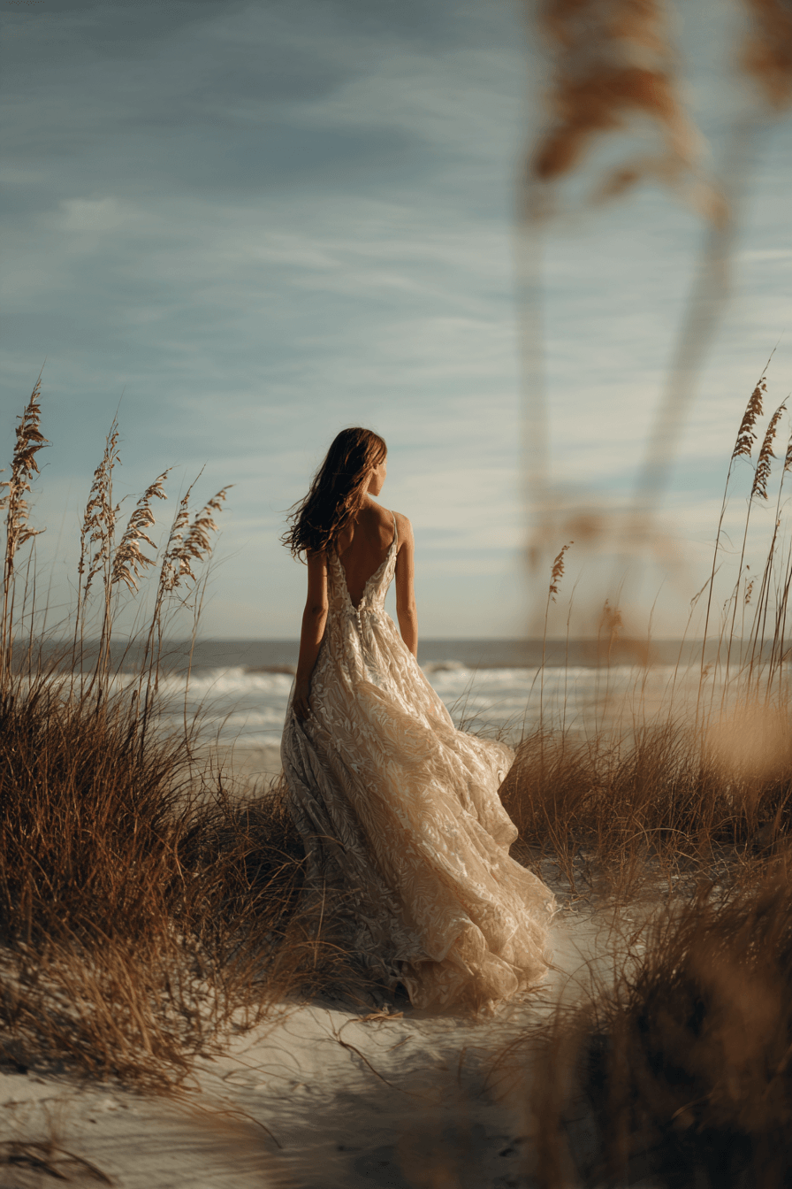 27 Timeless Beach Wedding Dresses for an Elegant Seaside Look