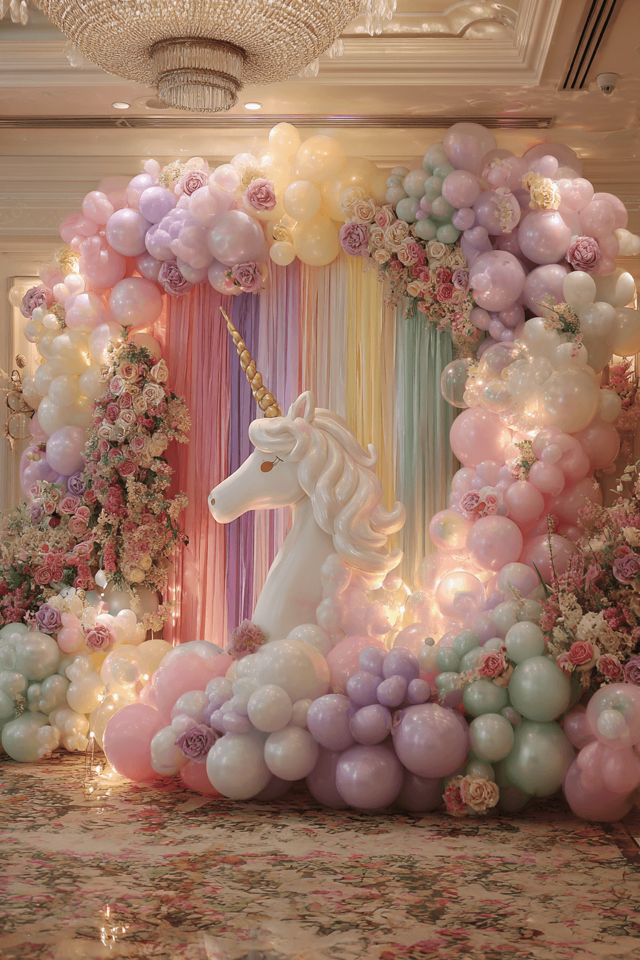27 Sparkly Unicorn Birthday Party Inspirations for Girls