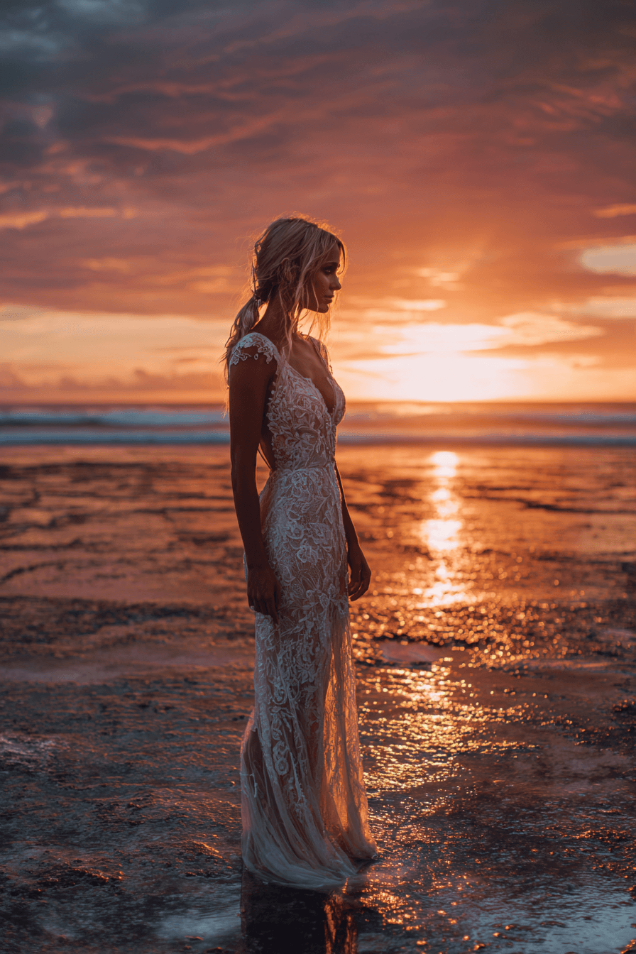 27 Timeless Beach Wedding Dresses for an Elegant Seaside Look