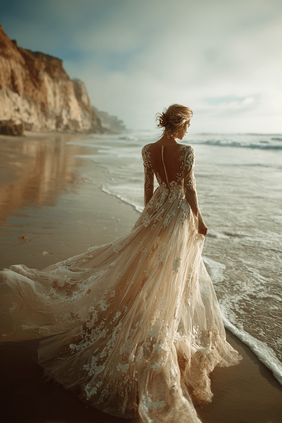 27 Timeless Beach Wedding Dresses for an Elegant Seaside Look