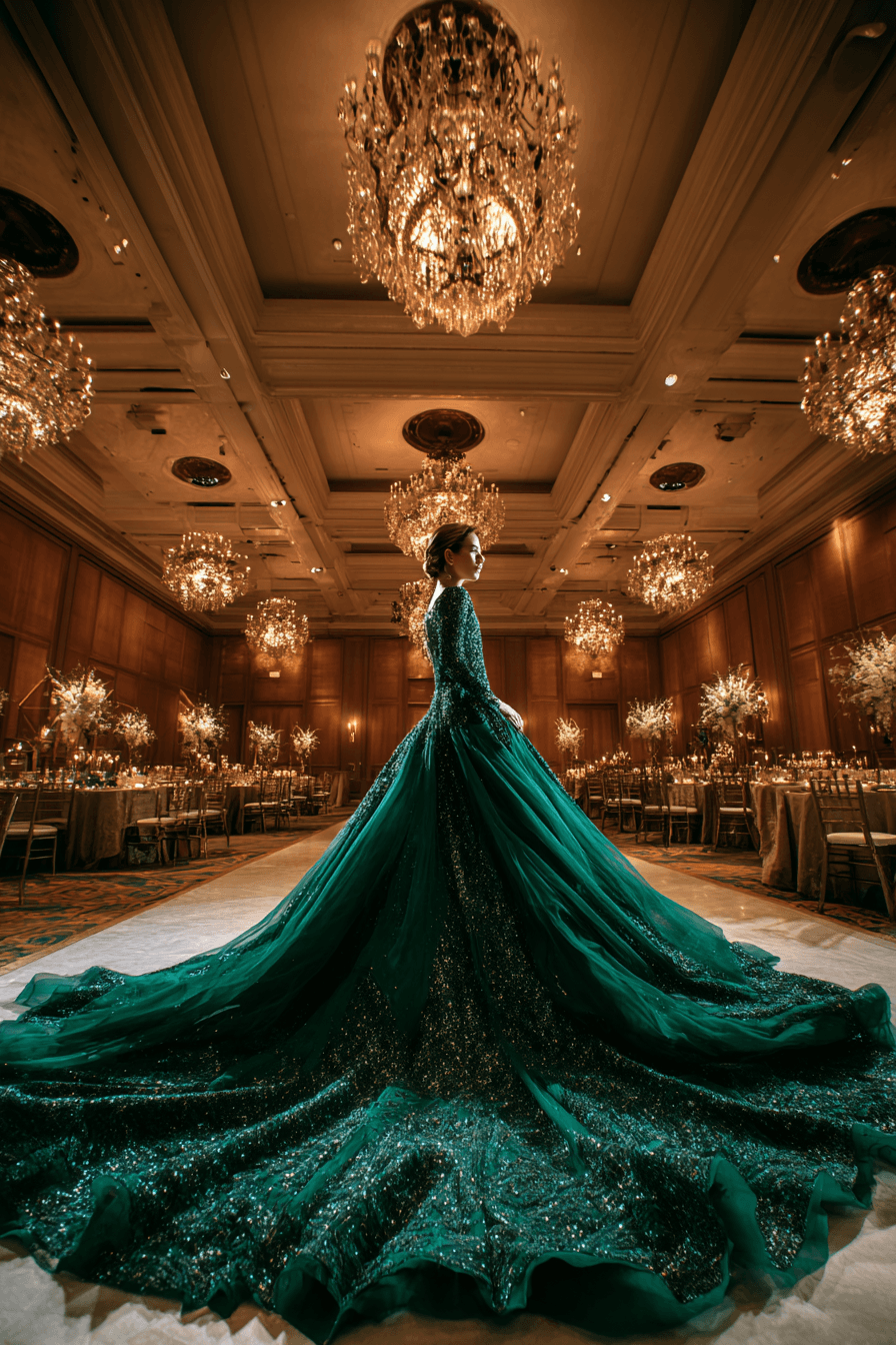 27 Luxe Green Wedding Dress Ideas for Fashion Forward Brides