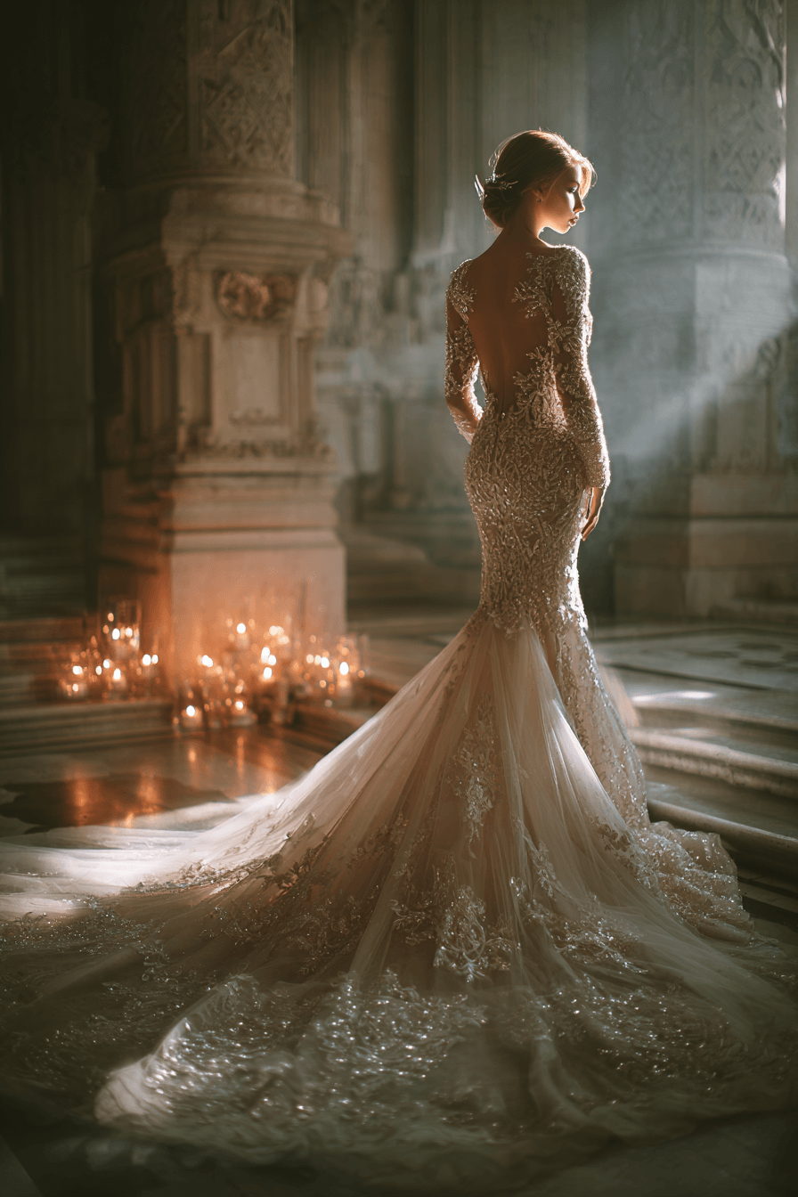27 Stunning Mermaid Wedding Dress with Sleeves Styles Every Bride Will Love