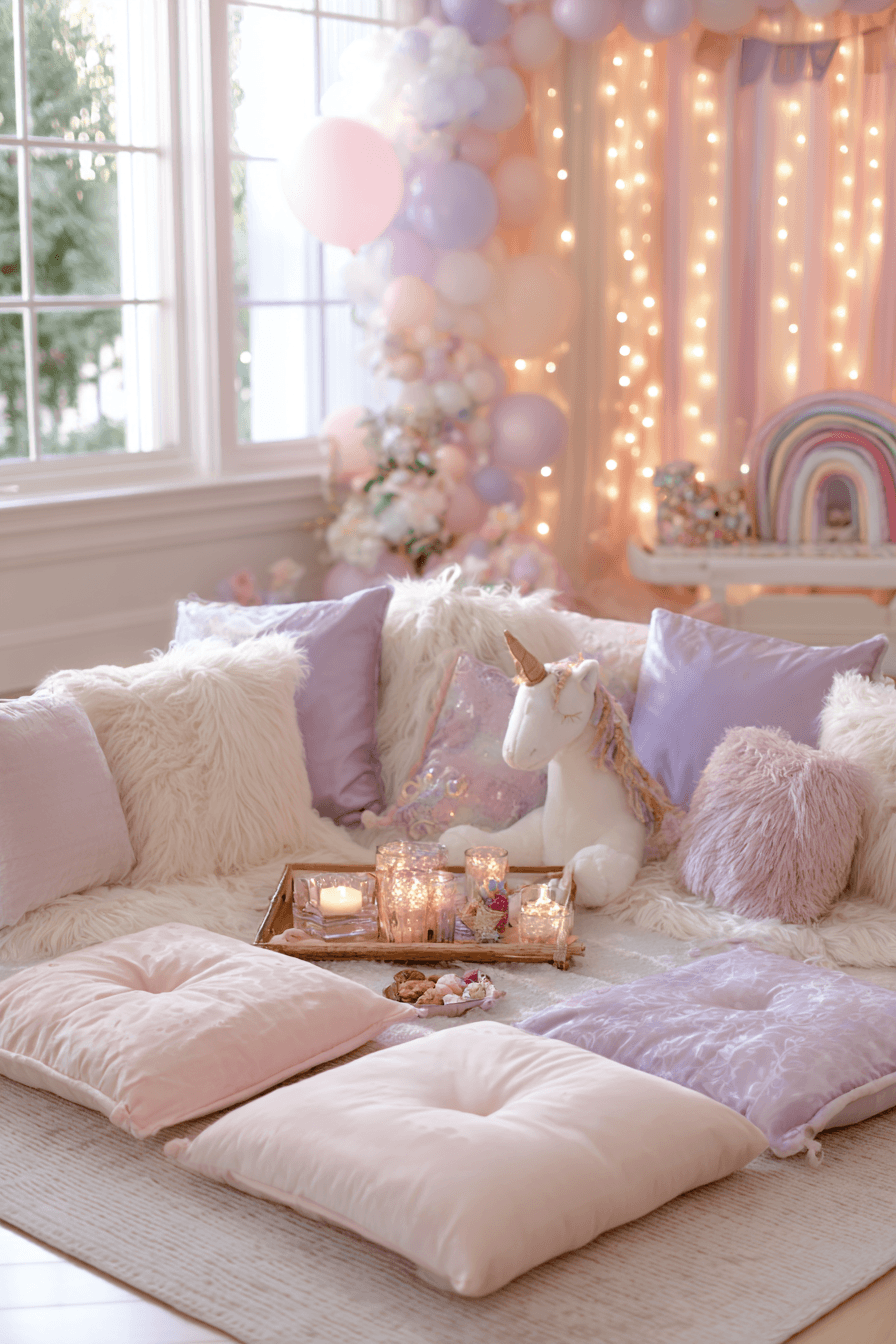27 Sparkly Unicorn Birthday Party Inspirations for Girls