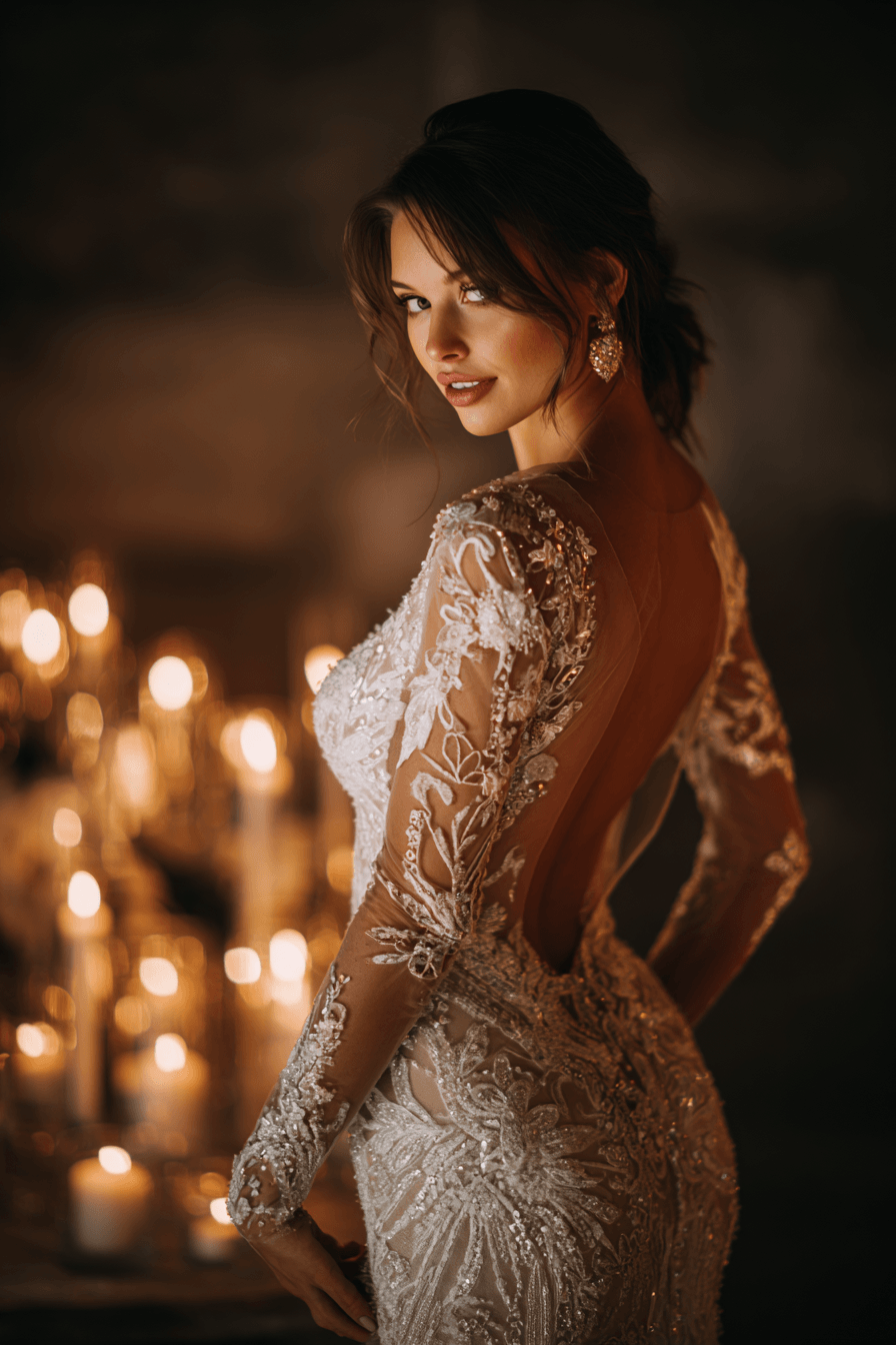 27 Stunning Mermaid Wedding Dress with Sleeves Styles Every Bride Will Love