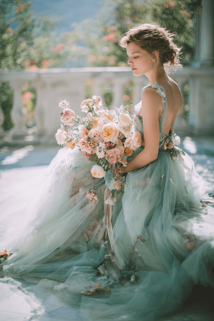 27 Luxe Green Wedding Dress Ideas for Fashion Forward Brides