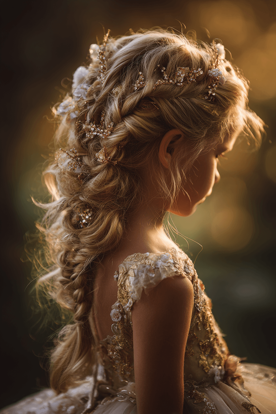 27 Sweet and Simple Flower Girl Hair Ideas That Stay All Day