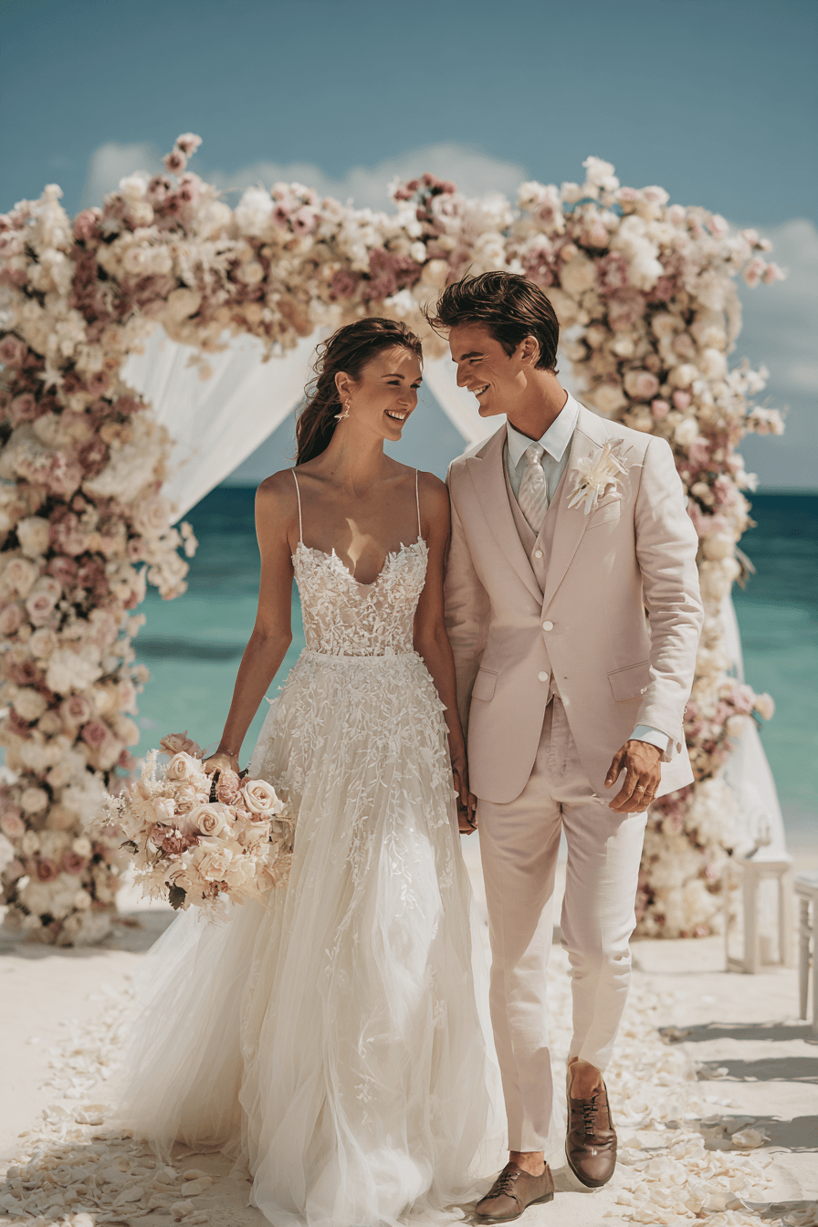 27 Timeless Beach Wedding Dresses for an Elegant Seaside Look