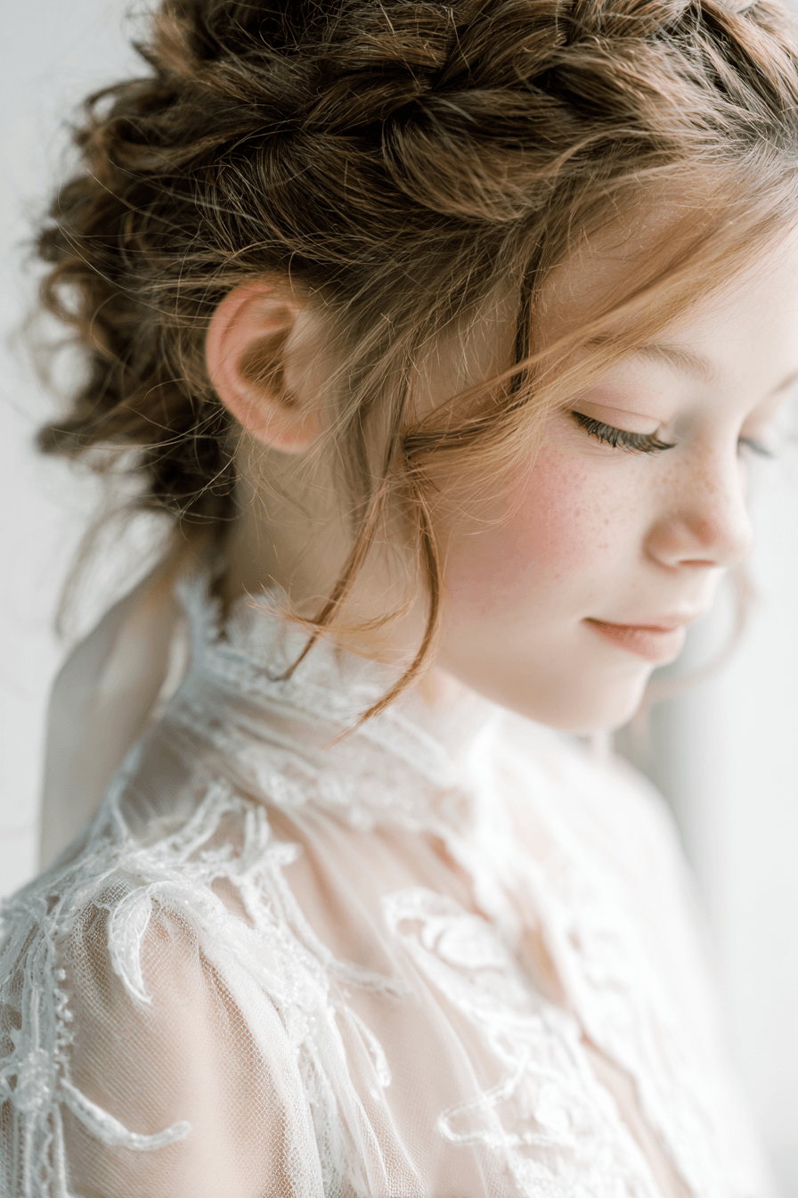 27 Sweet and Simple Flower Girl Hair Ideas That Stay All Day