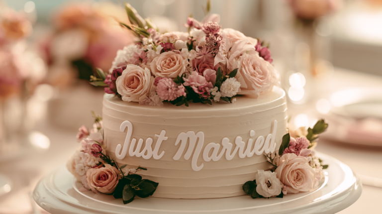 27 Elegant Just Married Cake Ideas for a Picture Perfect Reception
