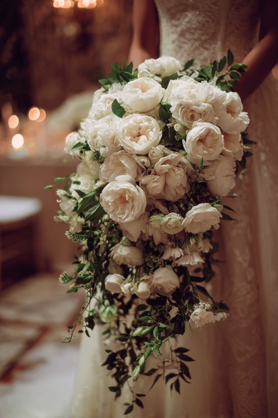27 Beautiful Cascading Wedding Bouquets for Your Dream Wedding