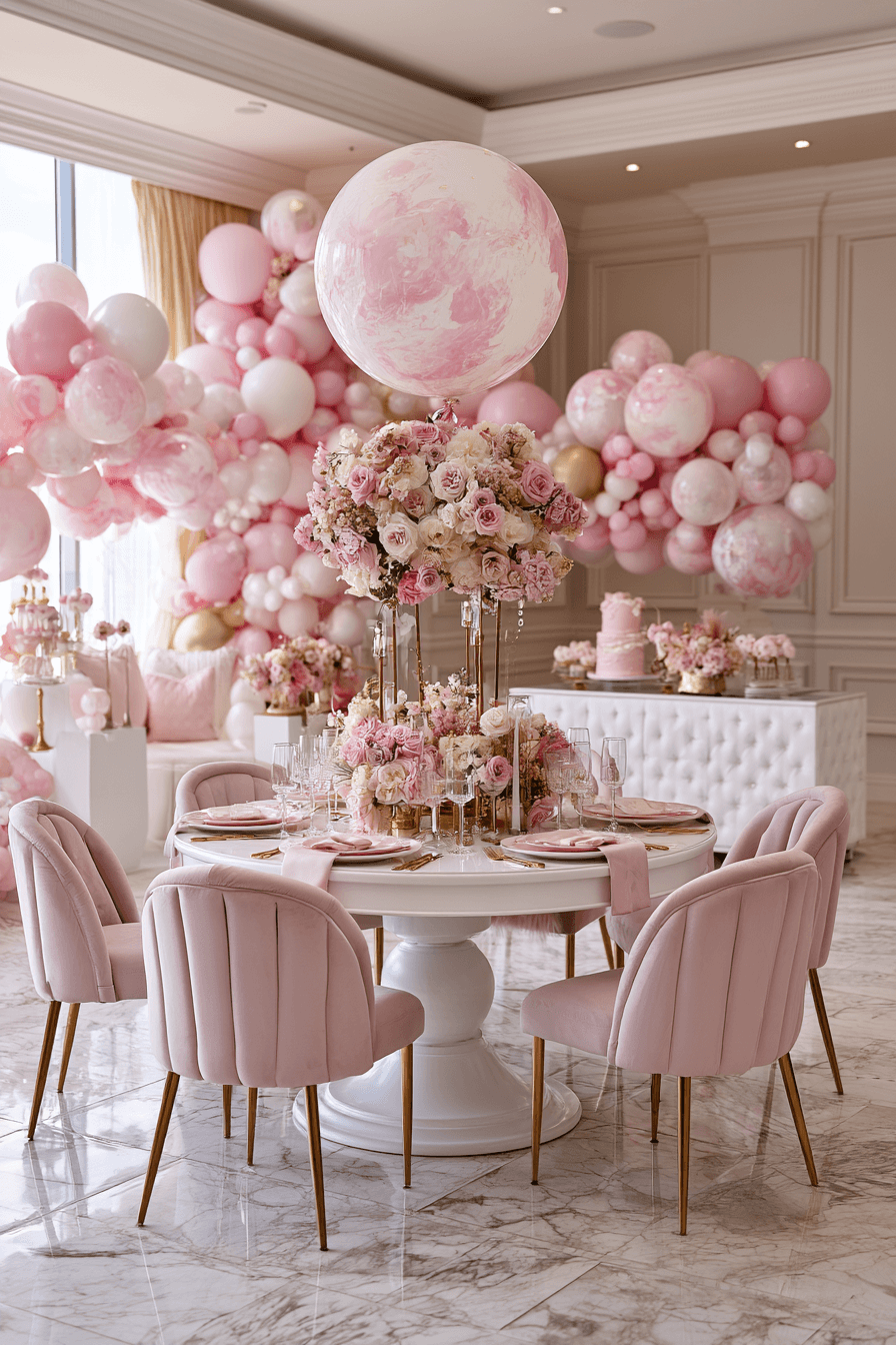 27 Pink and White Birthday Decor Ideas for an Elegant Celebration