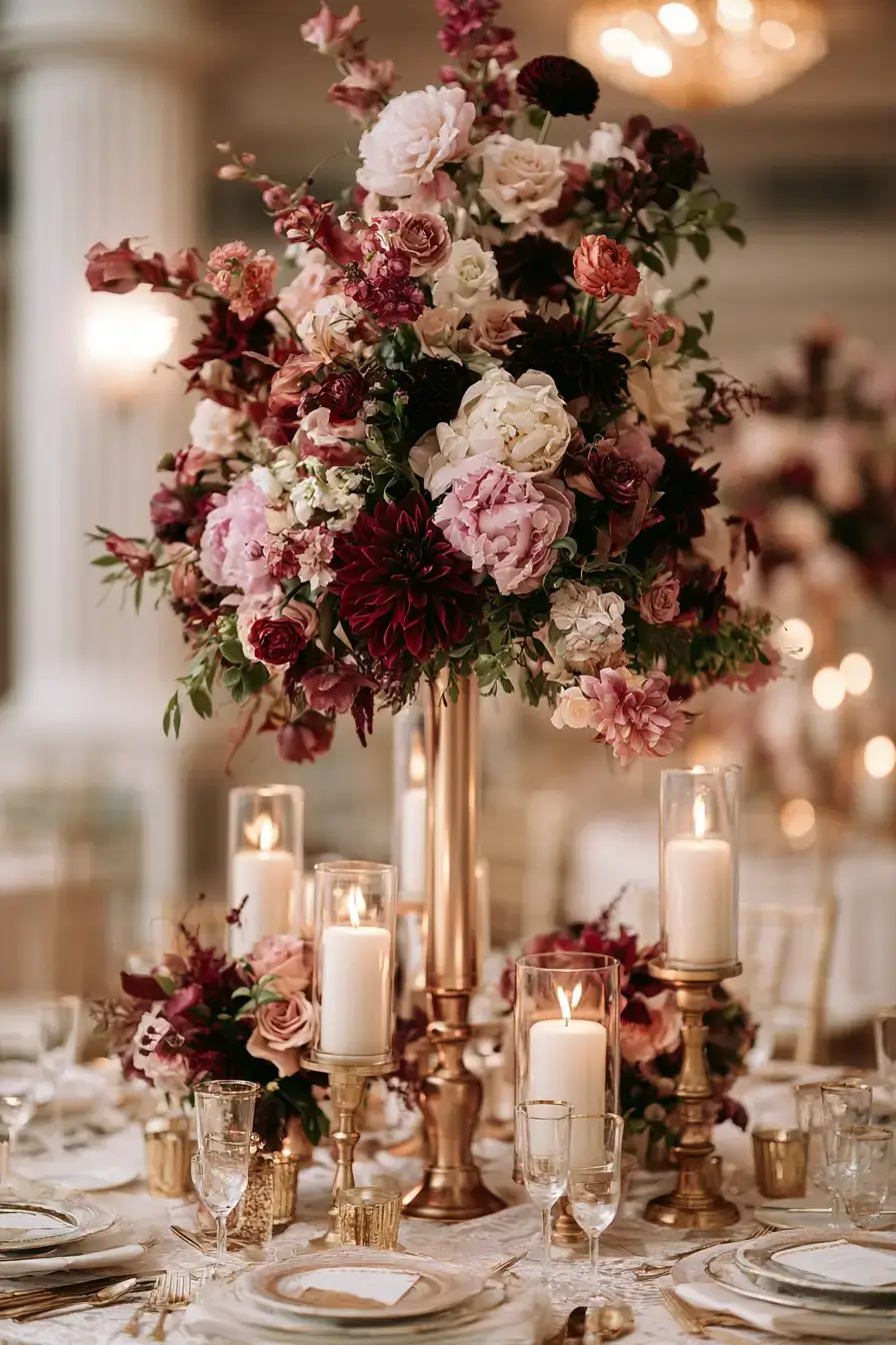 27 Beautiful Burgundy and Blush Wedding Color Combinations